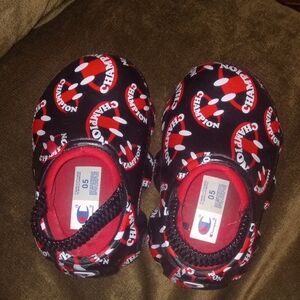 Champion Kids' Black and Red Slippers